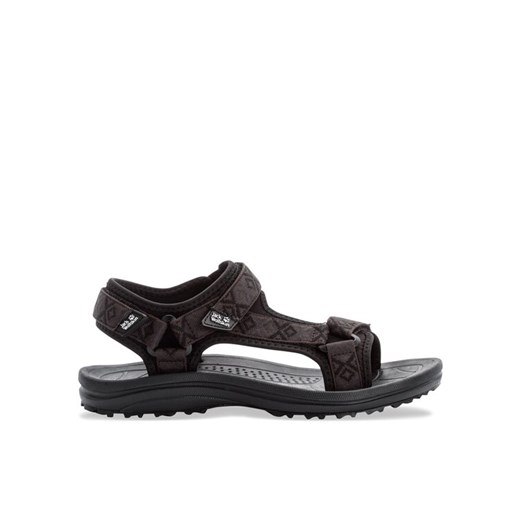 Sandały Jack Wolfskin Wave Breaker 4050291 Czarny ze sklepu eobuwie.pl w kategorii Sandały damskie - zdjęcie 182023985