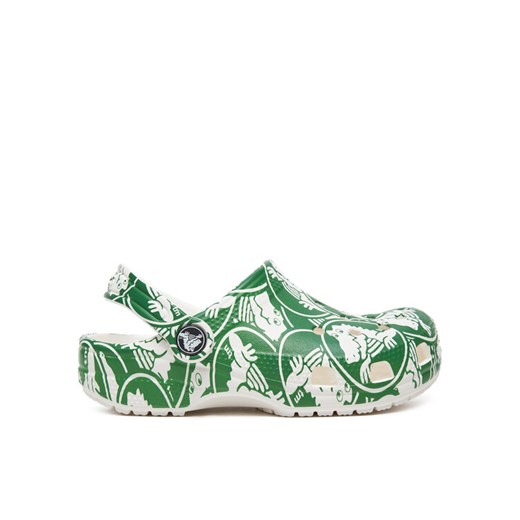Klapki Crocs Classic Duke Print Clog K 210007 Zielony ze sklepu eobuwie.pl w kategorii Klapki dziecięce - zdjęcie 182024029