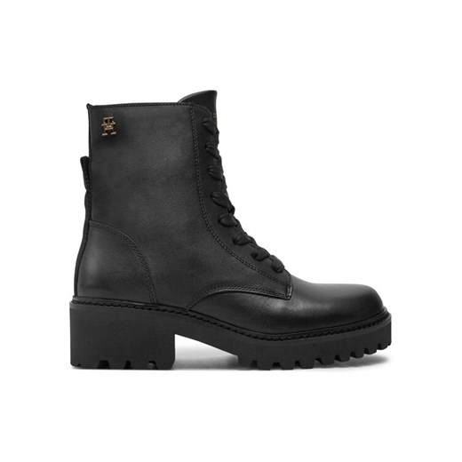 Trapery Tommy Hilfiger FW0FW08305 Czarny ze sklepu eobuwie.pl w kategorii Workery damskie - zdjęcie 182024067
