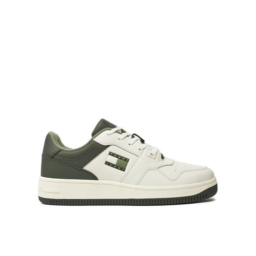 Sneakersy Tommy Jeans Tjm Basket Leather EM0EM01434 Zielony ze sklepu eobuwie.pl w kategorii Buty sportowe męskie - zdjęcie 182024235