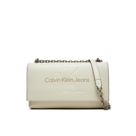 Torebka Calvin Klein Jeans K60K612221 Écru ze sklepu eobuwie.pl w kategorii Kopertówki - zdjęcie 182024297
