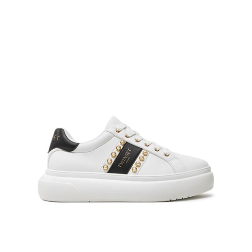 Sneakersy TWINSET Sneaker 242TCP01E Biały ze sklepu eobuwie.pl w kategorii Buty sportowe damskie - zdjęcie 182024299