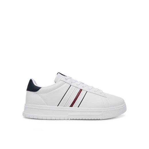 Sneakersy Tommy Hilfiger Modern Cupsole Stripes Lth FM0FM05406 Biały ze sklepu eobuwie.pl w kategorii Buty sportowe męskie - zdjęcie 182024427