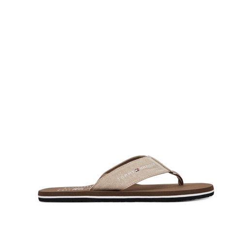 Japonki Tommy Hilfiger Chambray Beach Sandal FM0FM05570 Beżowy ze sklepu eobuwie.pl w kategorii Klapki męskie - zdjęcie 182024508