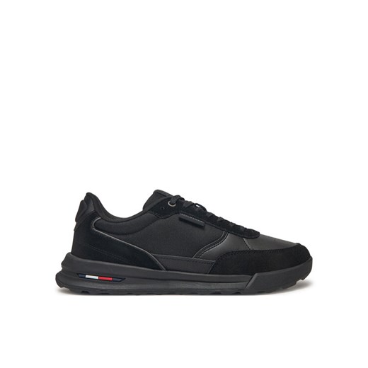 Sneakersy Tommy Hilfiger Retro Runner Mix Rwb FM0FM05371 Czarny ze sklepu eobuwie.pl w kategorii Buty sportowe męskie - zdjęcie 182024636