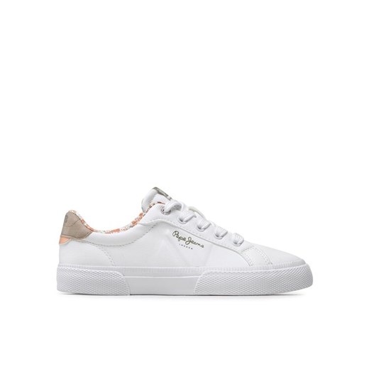 Sneakersy Pepe Jeans Kenton Flag G PGS30568 Biały ze sklepu eobuwie.pl w kategorii Trampki dziecięce - zdjęcie 182024708