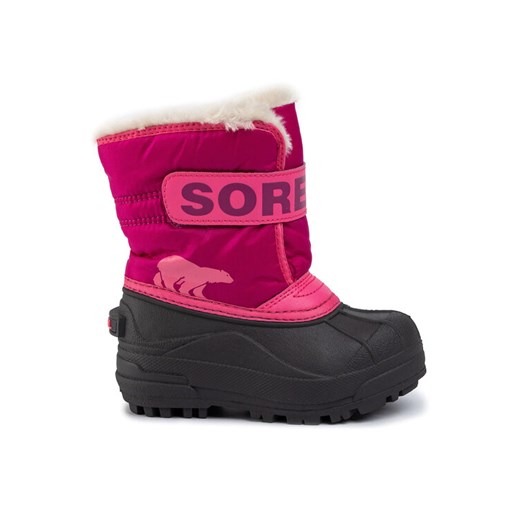 Śniegowce Sorel Childrens Snow Commander NC1960 Różowy ze sklepu eobuwie.pl w kategorii Buty zimowe dziecięce - zdjęcie 182024798