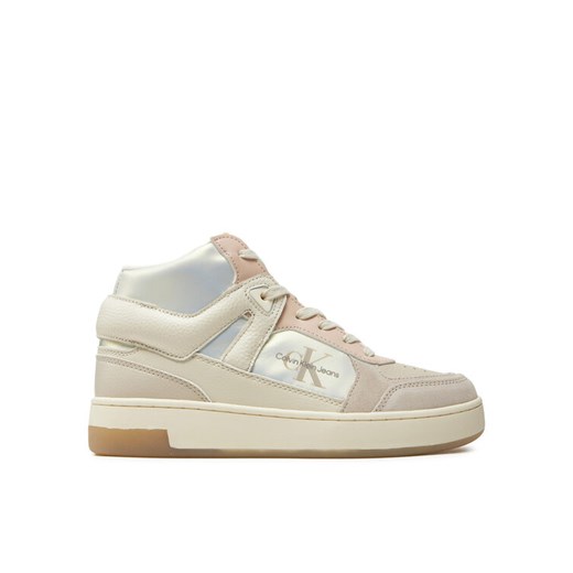 Sneakersy Calvin Klein Jeans Basket Cupsole High Mix Ml Mtr YW0YW01489 Biały 39 eobuwie.pl