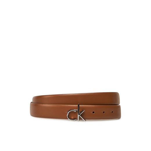 Pasek Damski Calvin Klein Ck Buckle Belt 3.0_Smooth K60K613156 Brązowy ze sklepu eobuwie.pl w kategorii Paski damskie - zdjęcie 182025067