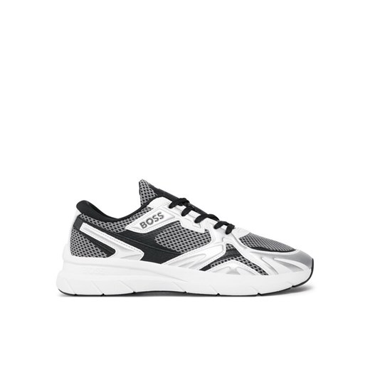 Sneakersy Boss Owen 50504289 10254489 01 Srebrny ze sklepu eobuwie.pl w kategorii Buty sportowe męskie - zdjęcie 182025089