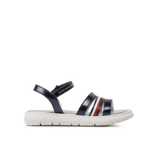 Sandały Tommy Hilfiger Stripes Velcro T4A2-32771-1372 M Granatowy ze sklepu eobuwie.pl w kategorii Sandały dziecięce - zdjęcie 182025177