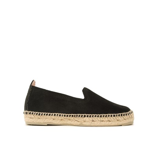 Espadryle Manebi Suede Flat Espadrilles Czarny ze sklepu eobuwie.pl w kategorii Espadryle damskie - zdjęcie 182025639