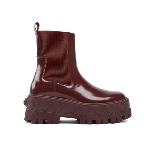 Botki Kurt Geiger London Chelsea 9353754109 Bordowy ze sklepu eobuwie.pl w kategorii Workery damskie - zdjęcie 182025716