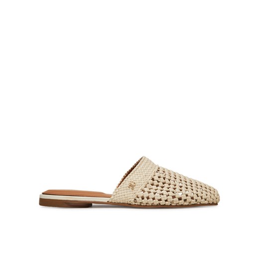 Klapki Tommy Hilfiger Crochet Mule FW0FW08413 Écru ze sklepu eobuwie.pl w kategorii Klapki damskie - zdjęcie 182025728