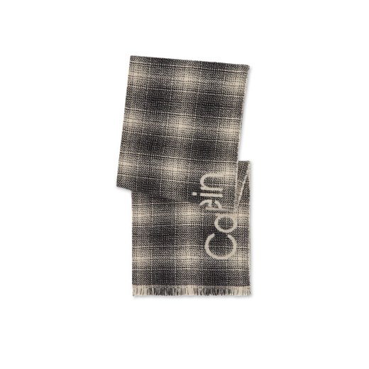 Szalik Calvin Klein Check Scarf K50K510989 Czarny ze sklepu eobuwie.pl w kategorii Szaliki i chusty damskie - zdjęcie 182025935