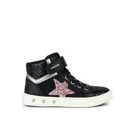 Sneakersy Geox J Skylin Girl J368WG 0BJDH C9231 DD Czarny ze sklepu eobuwie.pl w kategorii Buty sportowe dziecięce - zdjęcie 182025955
