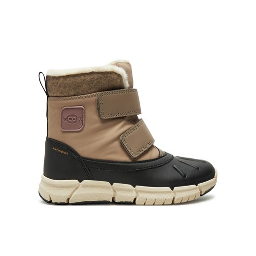 Śniegowce Geox J Flexyper Girl B Ab J46APC 054FU C0533 M Beżowy ze sklepu eobuwie.pl w kategorii Buty zimowe dziecięce - zdjęcie 182025999