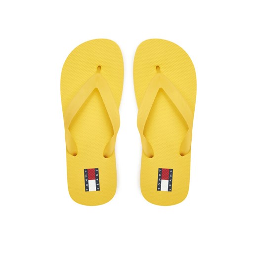 Japonki Tommy Jeans Tjw Logo Flip Flop EN0EN02447 Żółty ze sklepu eobuwie.pl w kategorii Klapki damskie - zdjęcie 182026085