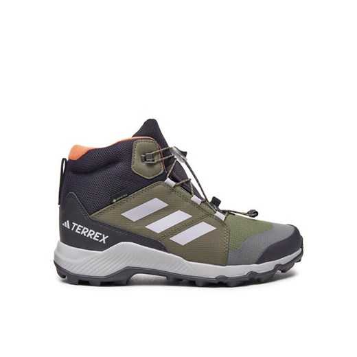 Trekkingi adidas Terrex Mid Gtx GORE-TEX ID0928 Zielony ze sklepu eobuwie.pl w kategorii Buty trekkingowe dziecięce - zdjęcie 182026286