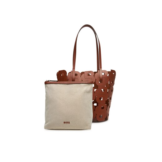 Torebka BOSS Lindah 50541981 Brązowy ze sklepu eobuwie.pl w kategorii Torby Shopper bag - zdjęcie 182026409