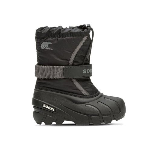 Śniegowce Sorel Childrens Flurry™ Boot 2114082016 Czarny ze sklepu eobuwie.pl w kategorii Buty zimowe dziecięce - zdjęcie 182026648