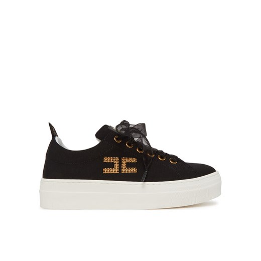 Sneakersy Elisabetta Franchi F4-A9E-0241 Czarny ze sklepu eobuwie.pl w kategorii Buty sportowe damskie - zdjęcie 182026796