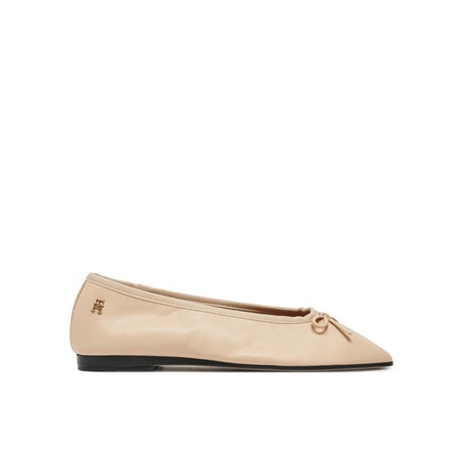 Baleriny Tommy Hilfiger Soft Leather Ballerina Bow FW0FW08355 Różowy ze sklepu eobuwie.pl w kategorii Balerinki - zdjęcie 182026847