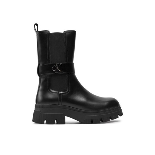 Botki Calvin Klein Chunky Combat Chelsea Mg YW0YW01495 Czarny ze sklepu eobuwie.pl w kategorii Botki - zdjęcie 182027858
