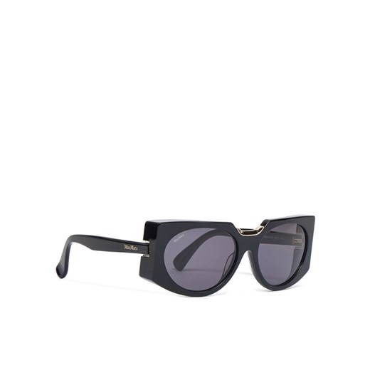 Okulary przeciwsłoneczne Max Mara MM0123 01A Czarny ze sklepu eobuwie.pl w kategorii Okulary przeciwsłoneczne damskie - zdjęcie 182028028