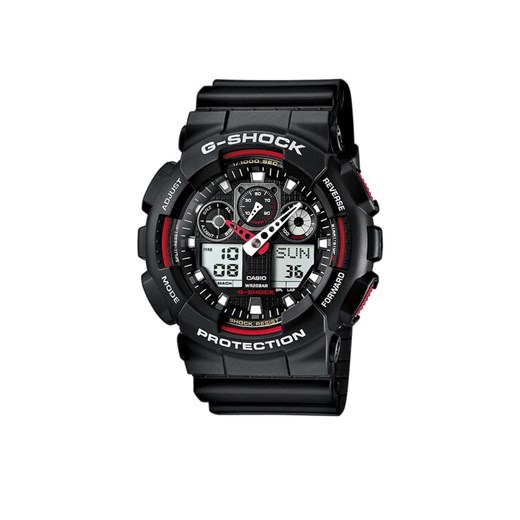 Zegarek G-Shock GA-100-1A4ER Czarny ze sklepu eobuwie.pl w kategorii Zegarki - zdjęcie 182028265