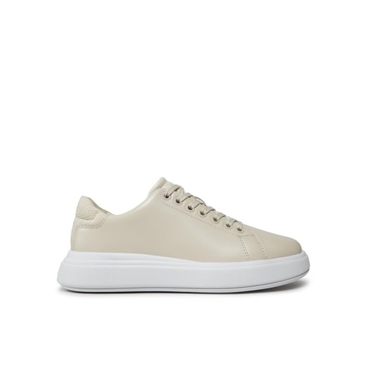 Sneakersy Calvin Klein Raised Cup Lace Up Nano Mono Bt HW0HW01878 Beżowy ze sklepu eobuwie.pl w kategorii Trampki damskie - zdjęcie 182028695