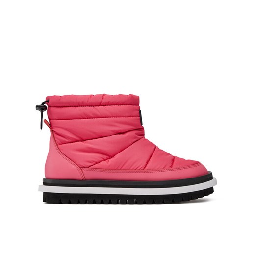 Botki Tommy Jeans Tjw Padded Flat Boot EN0EN02292 Różowy ze sklepu eobuwie.pl w kategorii Śniegowce damskie - zdjęcie 182028938