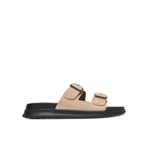 Klapki Tommy Hilfiger D Density Hilfiger Sde Sand FM0FM05413 Beżowy ze sklepu eobuwie.pl w kategorii Klapki męskie - zdjęcie 182028949