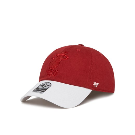 Czapka z daszkiem 47 Brand NBA Miami Heat '47 x Tommy Hilfiger Courtside '47 Clean Up THCCU236GWL Czerwony ze sklepu eobuwie.pl w kategorii Czapki z daszkiem męskie - zdjęcie 182029605