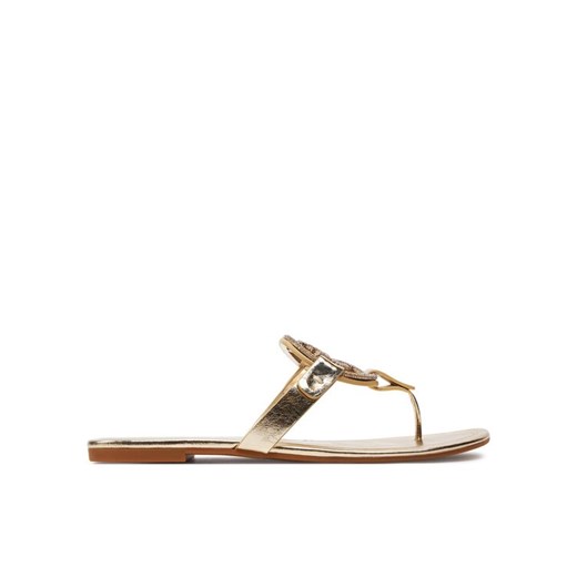 Japonki Tory Burch 153708 Złoty ze sklepu eobuwie.pl w kategorii Klapki damskie - zdjęcie 182029776