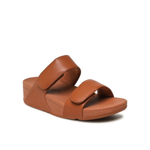 Klapki FitFlop LULU FV6-592 Brązowy ze sklepu eobuwie.pl w kategorii Klapki damskie - zdjęcie 182029786