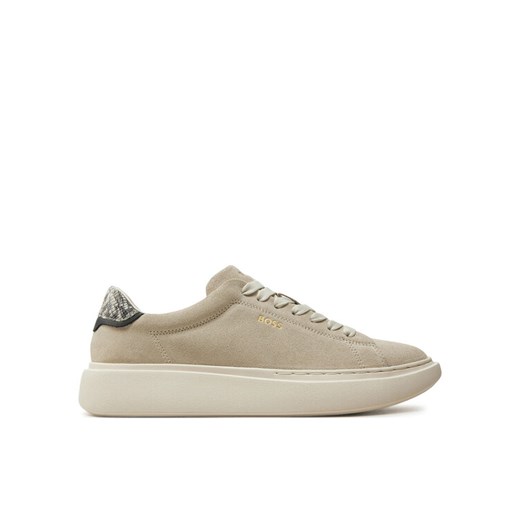 Sneakersy BOSS Amber Tenn 50536263 Écru ze sklepu eobuwie.pl w kategorii Buty sportowe damskie - zdjęcie 182029816