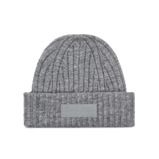 Czapka Tommy Hilfiger Twist AW0AW15325 Szary ze sklepu eobuwie.pl w kategorii Czapki zimowe damskie - zdjęcie 182029947