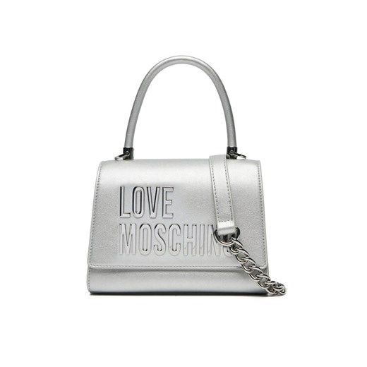 Torebka LOVE MOSCHINO JC4024PP1MKD196B Srebrny ze sklepu eobuwie.pl w kategorii Kuferki - zdjęcie 182030097