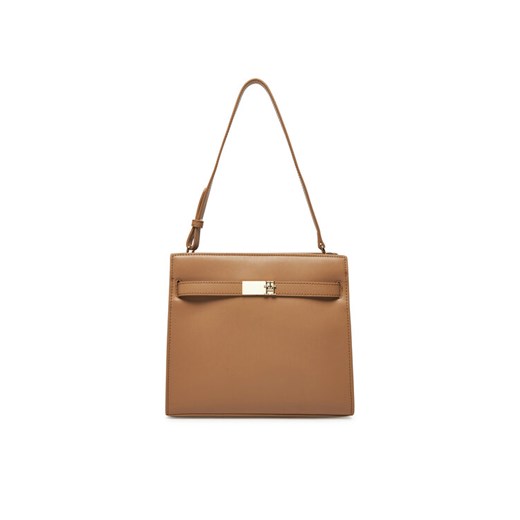 Torebka Tommy Hilfiger Th Heritage Shoulder Bag AW0AW17182 Brązowy ze sklepu eobuwie.pl w kategorii Torebki damskie - zdjęcie 182030127