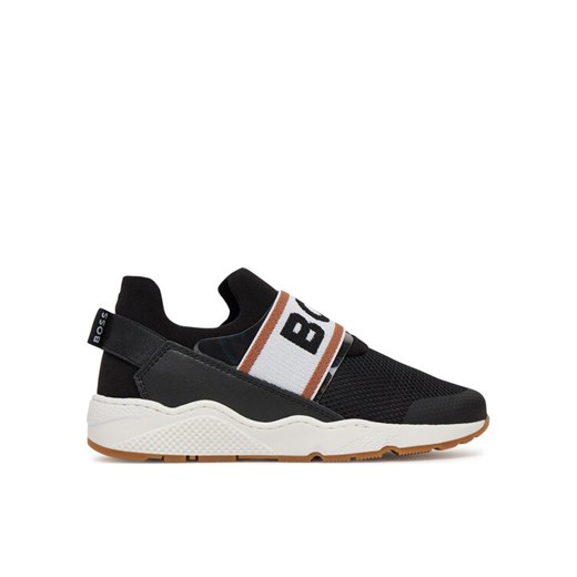 Sneakersy BOSS J51645 M Czarny ze sklepu eobuwie.pl w kategorii Buty sportowe dziecięce - zdjęcie 182030149
