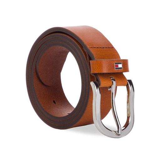 Pasek Damski Tommy Hilfiger New Danny Belt WW0WW11590 Brązowy ze sklepu eobuwie.pl w kategorii Paski damskie - zdjęcie 182030279