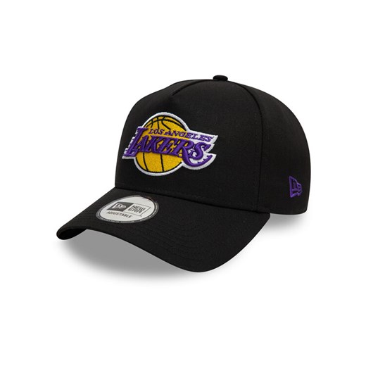 Czapka z daszkiem New Era Los Angeles Lakers NBA Patch A-Frame 60595228 Czarny ze sklepu eobuwie.pl w kategorii Czapki z daszkiem męskie - zdjęcie 182030367