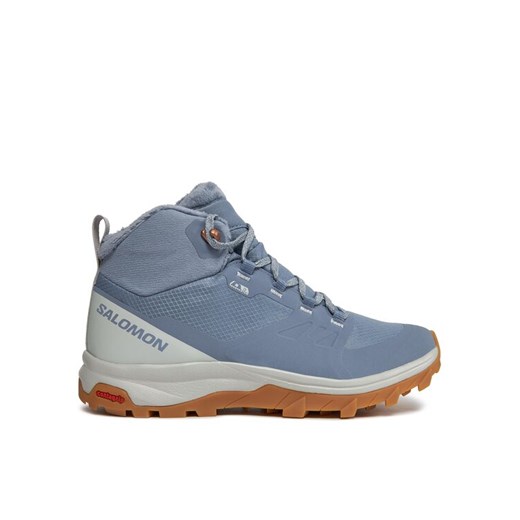 Trekkingi Salomon Outsnap Climasalomon™ Waterproof L47289900 Niebieski ze sklepu eobuwie.pl w kategorii Buty trekkingowe damskie - zdjęcie 182030396