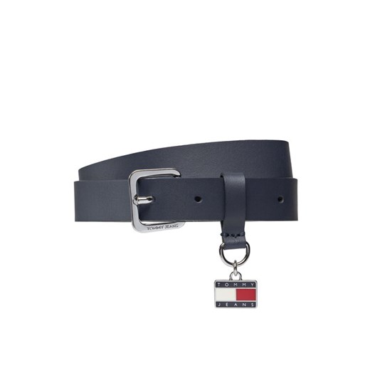 Pasek Damski Tommy Jeans Tjw Plaque 2.5 AW0AW15837 Granatowy ze sklepu eobuwie.pl w kategorii Paski damskie - zdjęcie 182030418