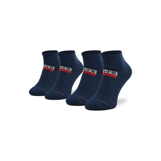 Zestaw 2 par niskich skarpet unisex Levi's® 701219507 Granatowy ze sklepu eobuwie.pl w kategorii Skarpetki damskie - zdjęcie 182030607