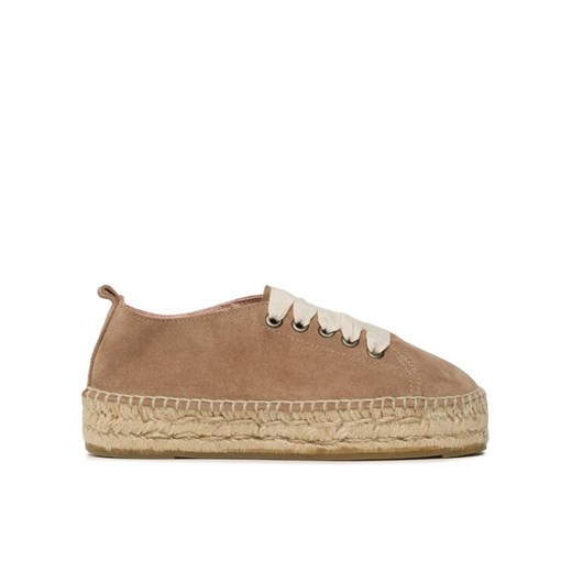 Espadryle Manebi Lace-Up Espadrilles W 1.9 E0 Beżowy ze sklepu eobuwie.pl w kategorii Espadryle damskie - zdjęcie 182030655