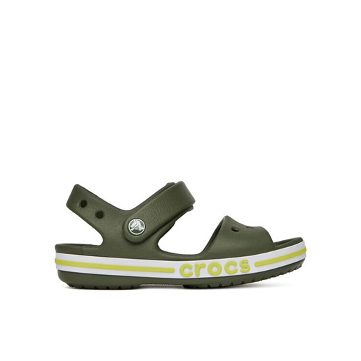 Sandały Crocs BAYABAND SANDAL K 211054-309 Zielony ze sklepu eobuwie.pl w kategorii Sandały dziecięce - zdjęcie 182030819