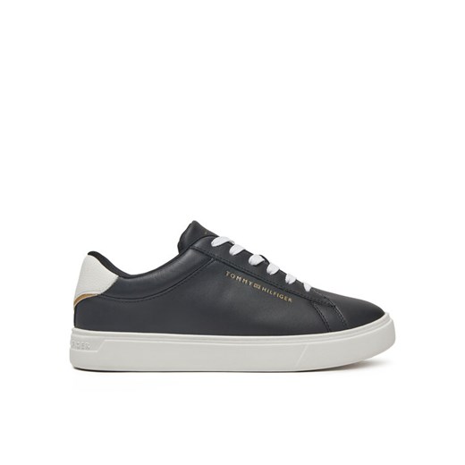 Sneakersy Tommy Hilfiger Essential Court Sneaker FW0FW08320 Czarny ze sklepu eobuwie.pl w kategorii Buty sportowe damskie - zdjęcie 182031007