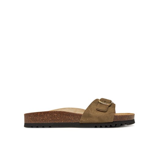 Klapki Scholl Estelle F32156 Khaki ze sklepu eobuwie.pl w kategorii Klapki damskie - zdjęcie 182031038